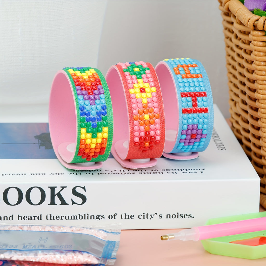 Diamond Painting Bracelet Kit | 3pcs Snap-On Sparkle Bands