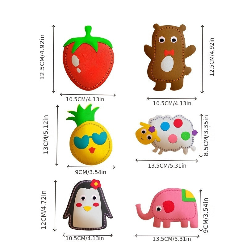 Kids Felt Sewing Kit | 6pc DIY Bags & Ornament Set