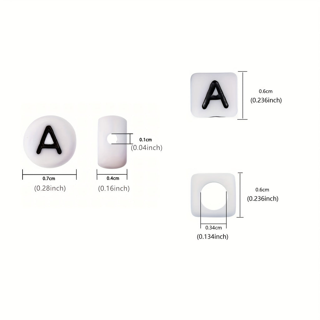 Alphabet Bead Mix | 100pc Acrylic Letter Beads