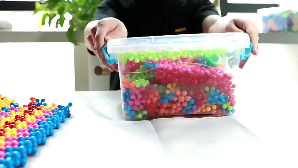 60/100/200pcs of 3D Snowflake Interlocking Puzzle Building Blocks Set - an Educational Plastic Assembly Toy Suitable for Gifts During Easter, Christmas, And Halloween