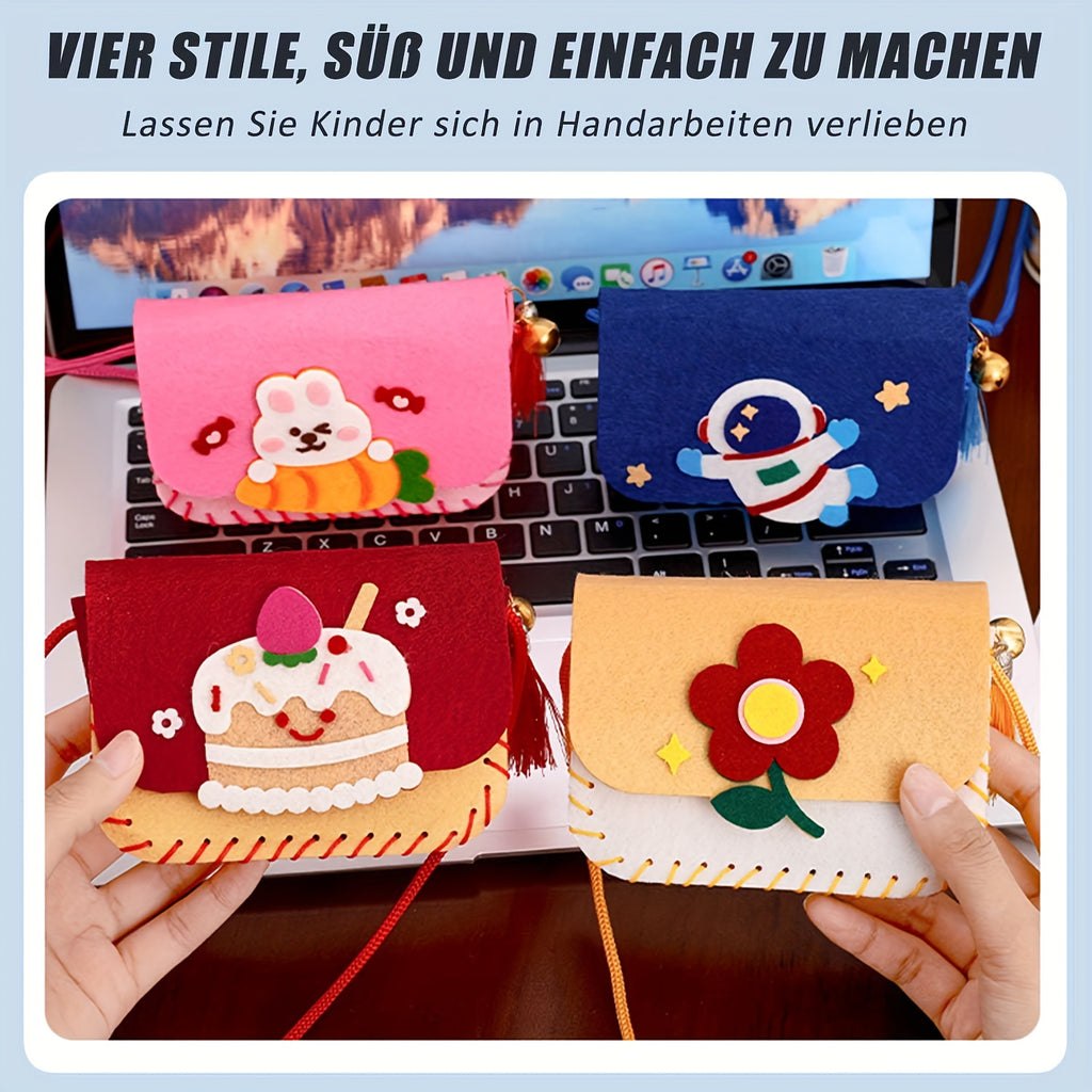 Felt Crossbody Bag Sewing Kit | Cartoon DIY Felt Purse