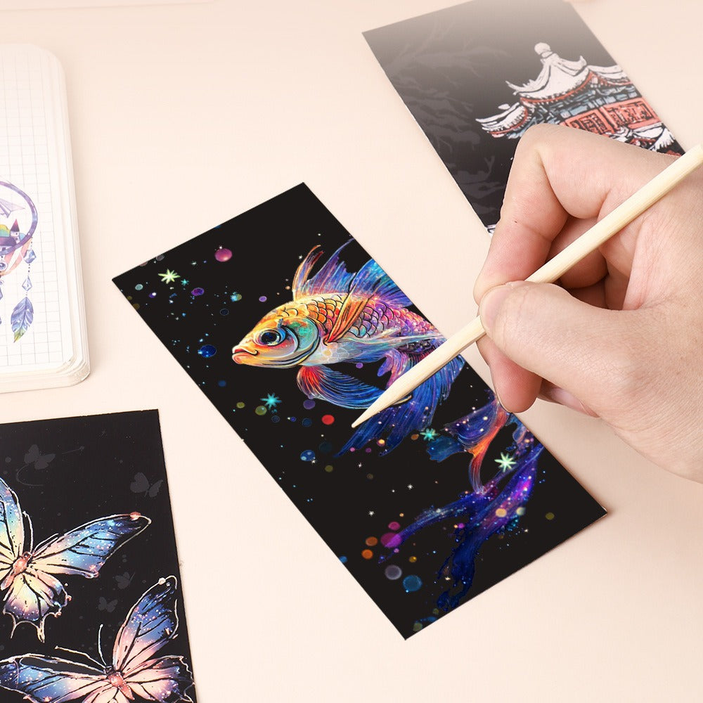 Animal Scratch Card Art Pack | 12pcs DIY Scratch-Off Cards