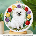 Puppy & Flower Cross-Stitch Kit | Beginner Embroidery Decor