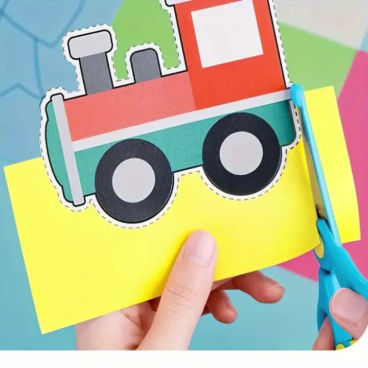 Paper Cutting Activity Kit | 96/120/240 Pages + Child-Safe Scissors