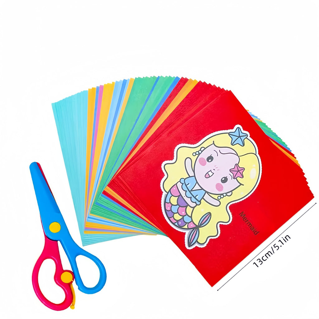 Paper Cutting Activity Kit | 96/120/240 Pages + Child-Safe Scissors