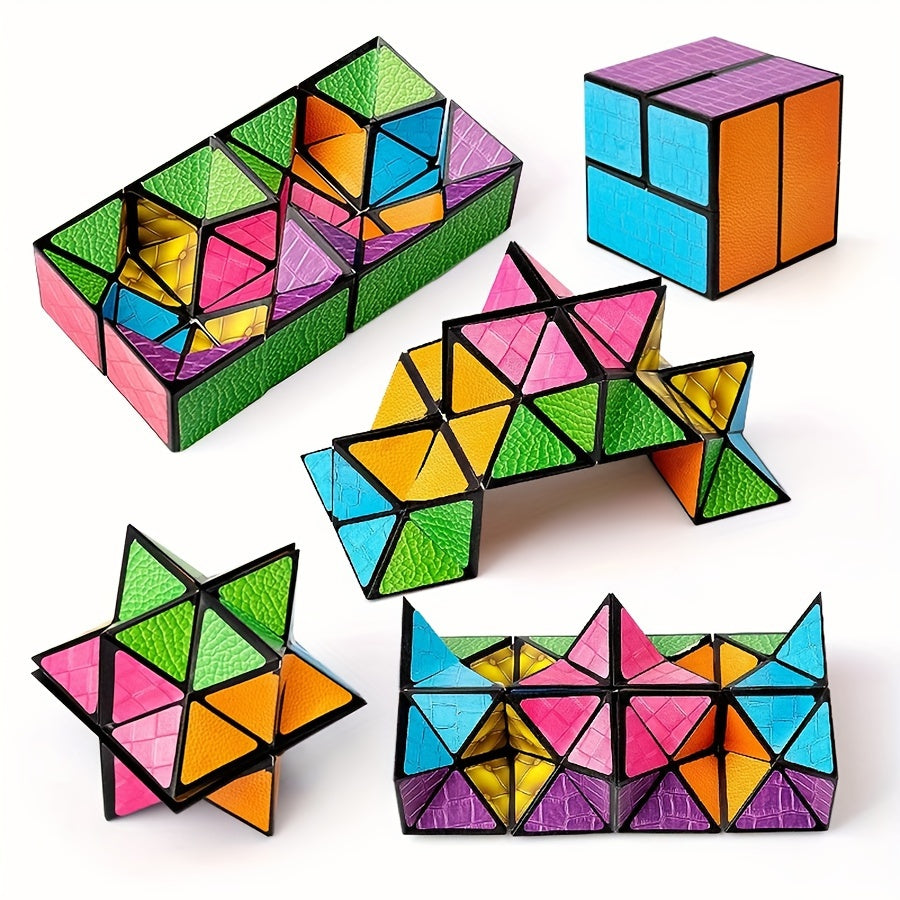 Infinity Magic Cube | Hexagon Flip Fidget (Mixed Colors, ABS)